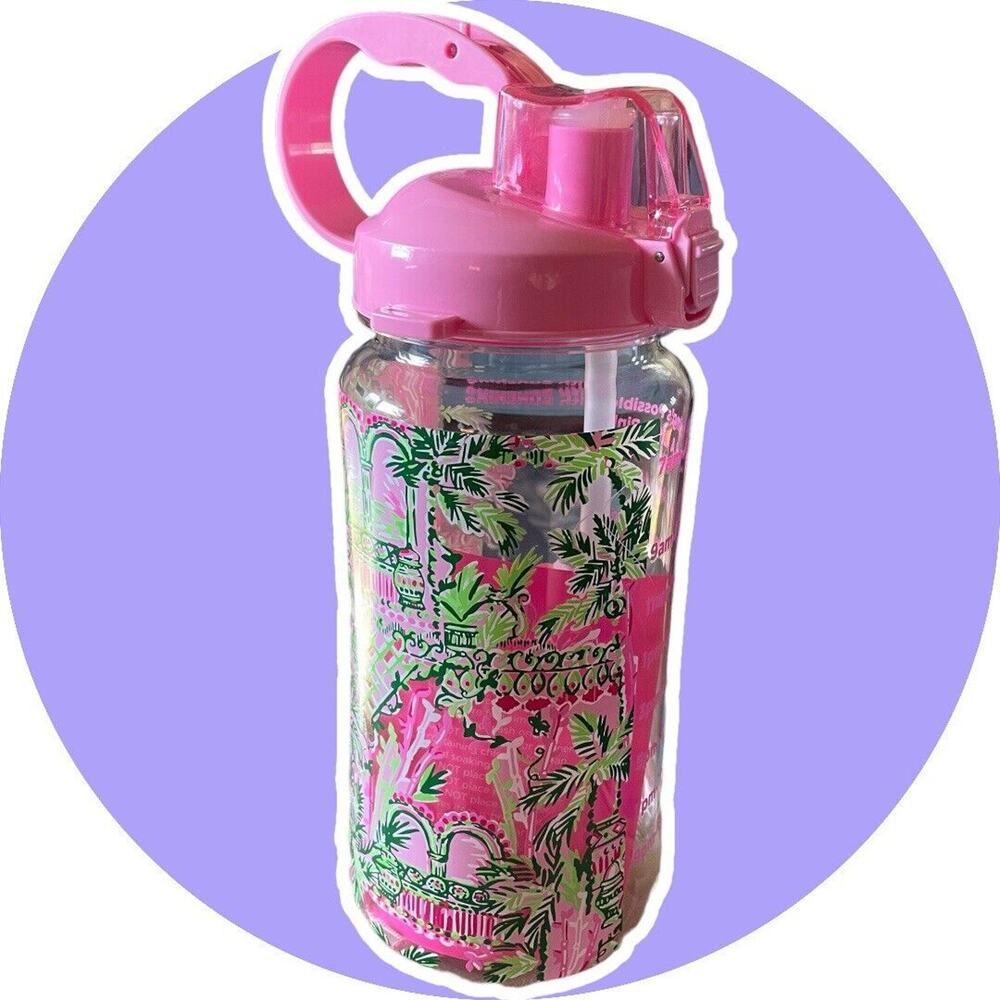 New Lilly Pulitzer GWP 1.5 Large Water Sports Drink Bottle Mandevilla Baby